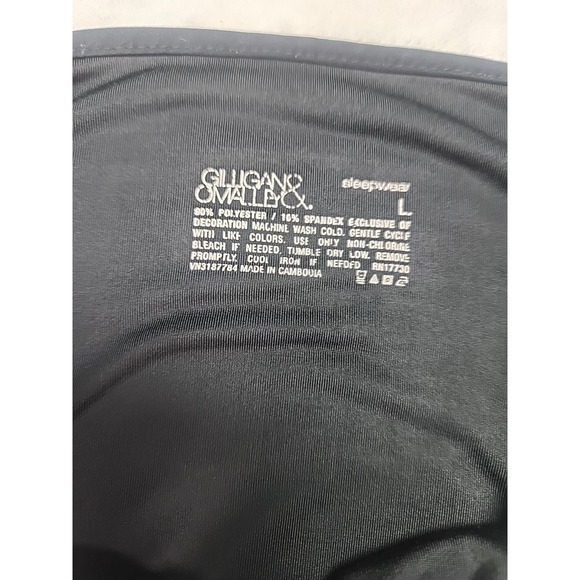 Gilligan & O'Malley Night Gown Women Large Black Scoop Neck Sleeveless Intimates - Picture 4 of 5